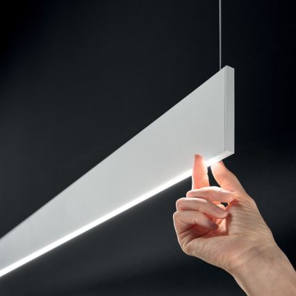Ideal Lux - LED luster na sajli STEEL LED/24W/230V 3000K CRI 90 120 cm bijela
