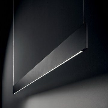 Ideal Lux - LED luster na sajli STEEL LED/24W/230V 3000K CRI 90 120 cm crna