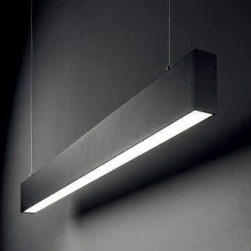 Ideal Lux - LED luster na sajli STEEL LED/29W/230V 4000K CRI 90 120 cm crna