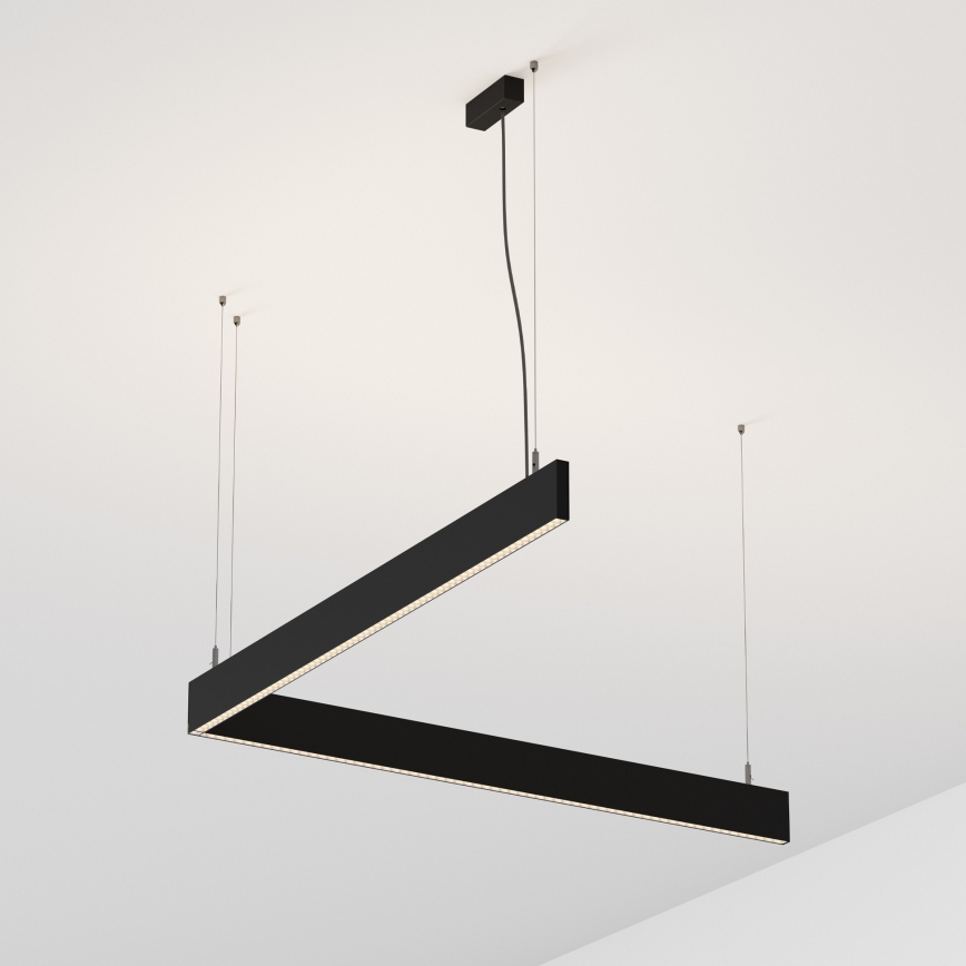 Ideal Lux - LED luster na sajli STEEL LED/29W/230V 4000K CRI 90 120 cm crna