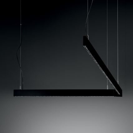 Ideal Lux - LED luster na sajli STEEL LED/29W/230V 4000K CRI 90 120 cm crna