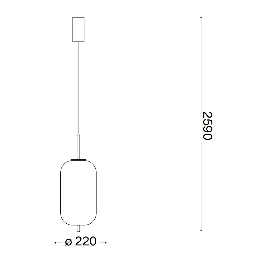 Ideal Lux - LED Luster na sajli UMILE LED/20W/230V pr. 22 cm CRI 90 mesing/bijela