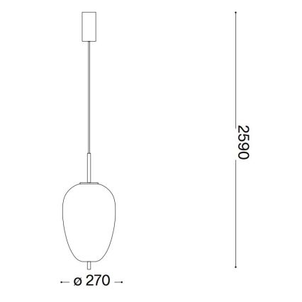 Ideal Lux - LED Luster na sajli UMILE LED/20W/230V pr. 27 cm CRI 90 mesing/bijela