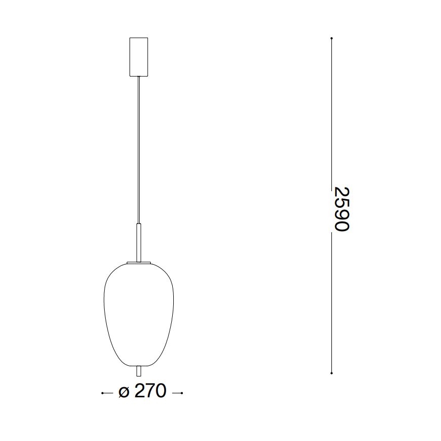 Ideal Lux - LED Luster na sajli UMILE LED/20W/230V pr. 27 cm CRI 90 mesing/bijela