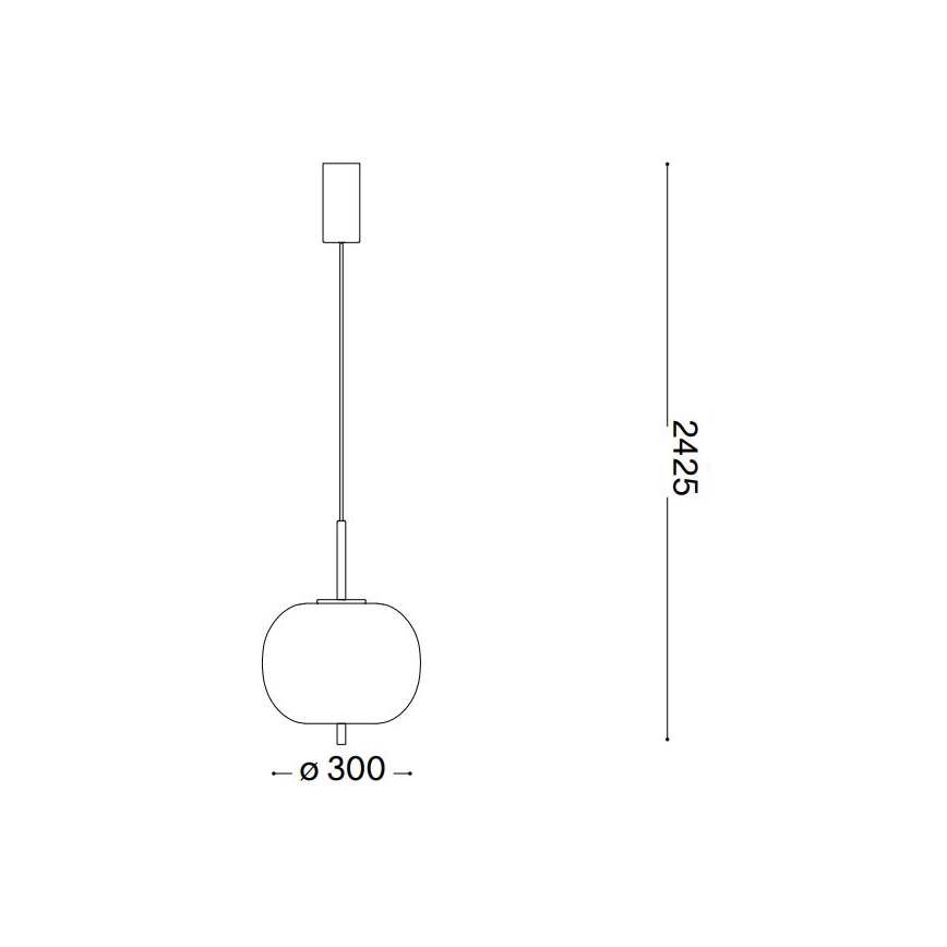 Ideal Lux - LED Luster na sajli UMILE LED/20W/230V pr. 30 cm CRI 90 mesing/bijela