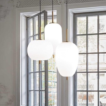 Ideal Lux - LED Luster na sajli UMILE LED/55W/230V pr. 60 cm CRI 90 mesing/bijela