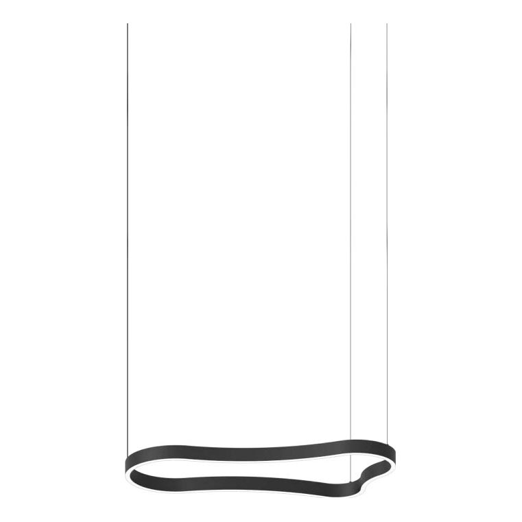 Ideal Lux - LED Luster na sajli WAVES LED/37W/230V CRI 90 crna