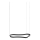Ideal Lux - LED Luster na sajli WAVES LED/37W/230V CRI 90 crna