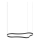 Ideal Lux - LED Luster na sajli WAVES LED/45W/230V CRI 90 crna