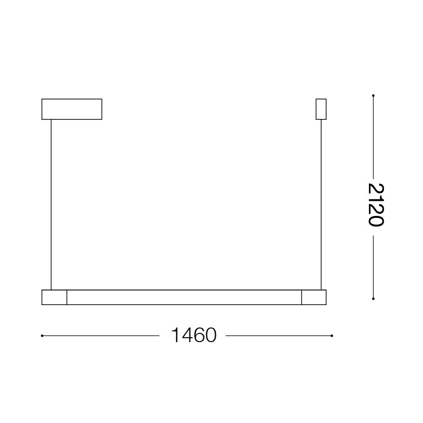 Ideal Lux - LED luster na sajli YOKO LED/17W/230V CRI 90 bijela