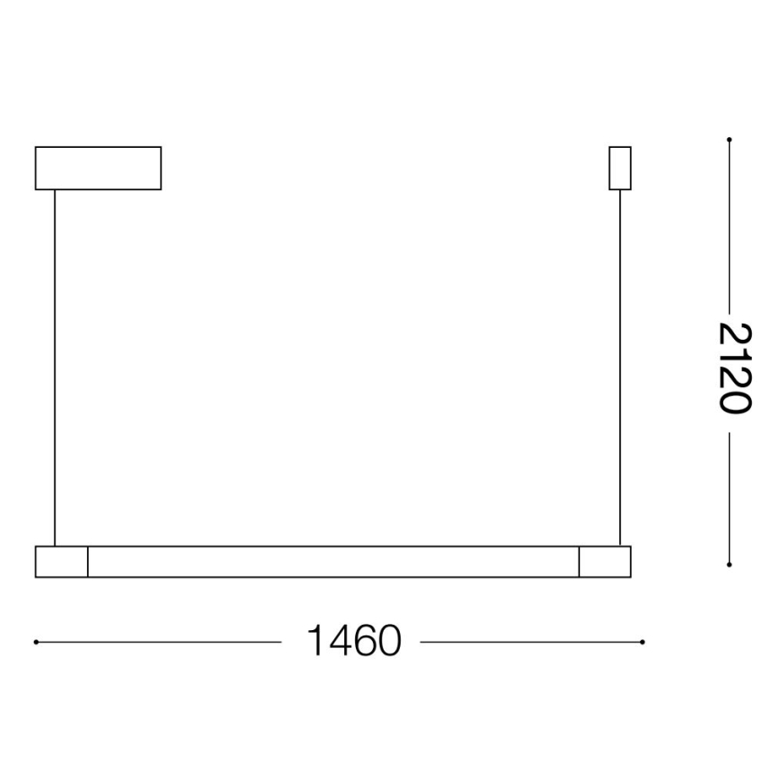 Ideal Lux - LED Luster na sajli YOKO LED/17W/230V CRI 90 crna