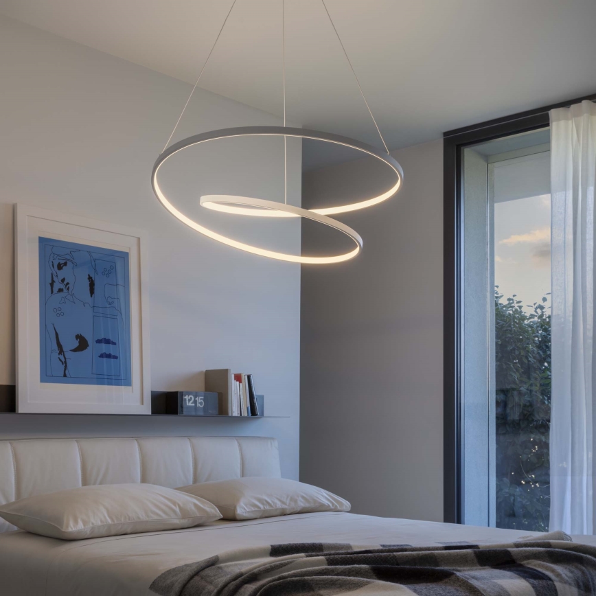 Ideal Lux - LED luster s prigušivanjem na sajli OZ LED/48W/230V Ø 60 cm CRI 90 bijela