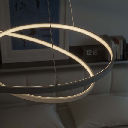 Ideal Lux - LED luster s prigušivanjem na sajli OZ LED/48W/230V Ø 60 cm CRI 90 bijela