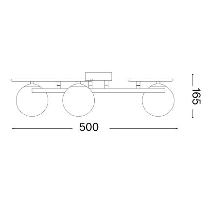 Ideal Lux - LED Nadgradni luster ATLAS 3xG9/3W/230V zlatna