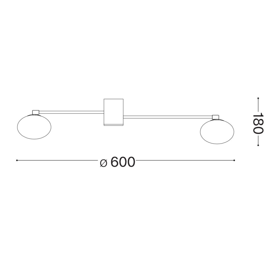 Ideal Lux - LED Nadgradni luster HERMES 3xG9/3W/230V pr. 60 cm zlatna