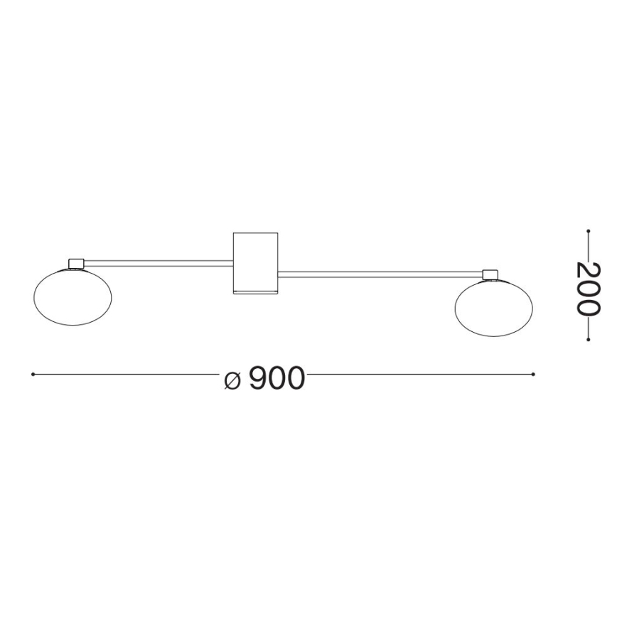 Ideal Lux - LED Nadgradni luster HERMES 3xG9/3W/230V pr. 90 cm zlatna