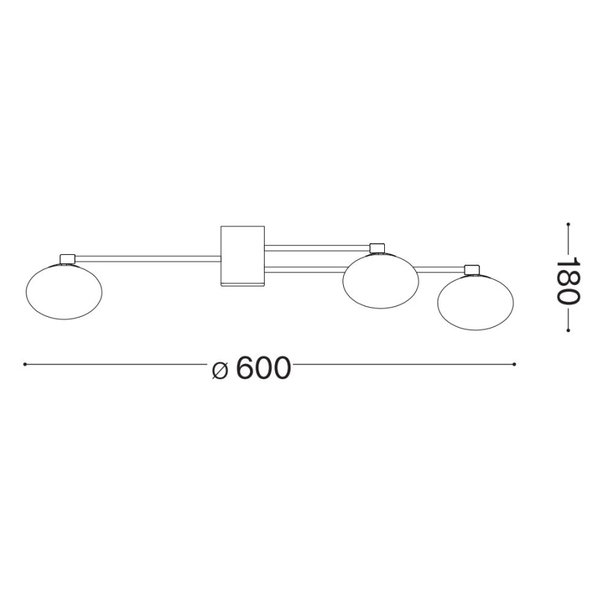 Ideal Lux - LED Nadgradni luster HERMES 5xG9/3W/230V pr. 60 cm bijela