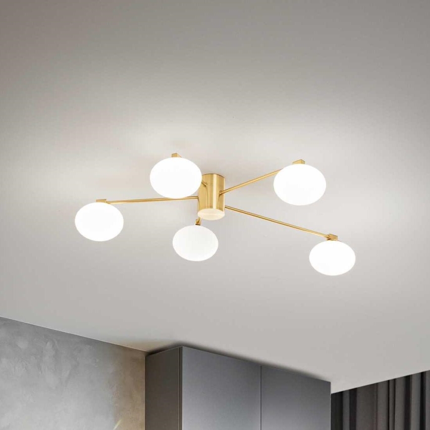 Ideal Lux - LED Nadgradni luster HERMES 5xG9/3W/230V pr. 90 cm zlatna