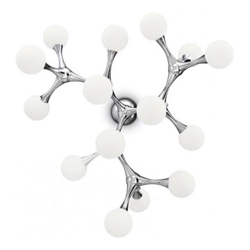 Ideal Lux - LED Nadgradni luster NODINO 15xG9/15W/230V bijela
