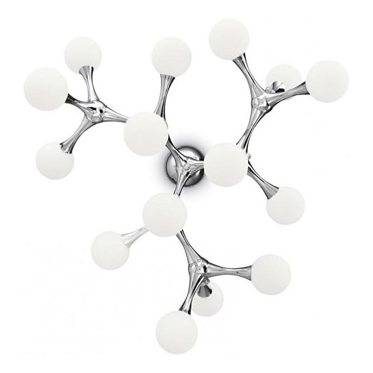 Ideal Lux - LED Nadgradni luster NODINO 15xG9/15W/230V bijela