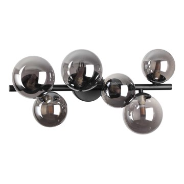 Ideal Lux - LED Nadgradni luster PERLAGE 6xG9/3W/230V 49 cm crna/dimna