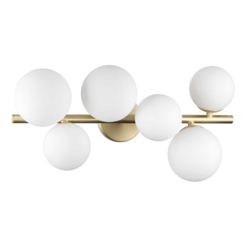 Ideal Lux - LED Nadgradni luster PERLAGE 6xG9/3W/230V 49 cm zlatna/bijela