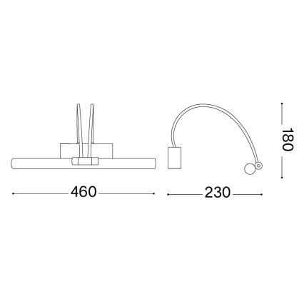 Ideal Lux - LED osvjetljenje za slike MIRROR LED/4,6W/230V sjajni krom