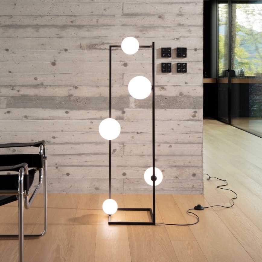 Ideal Lux - LED Podna lampa ANGOLO 5xG9/3W/230V crna