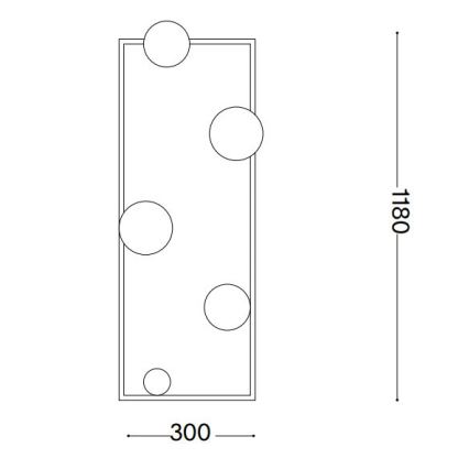 Ideal Lux - LED Podna lampa ANGOLO 5xG9/3W/230V crna