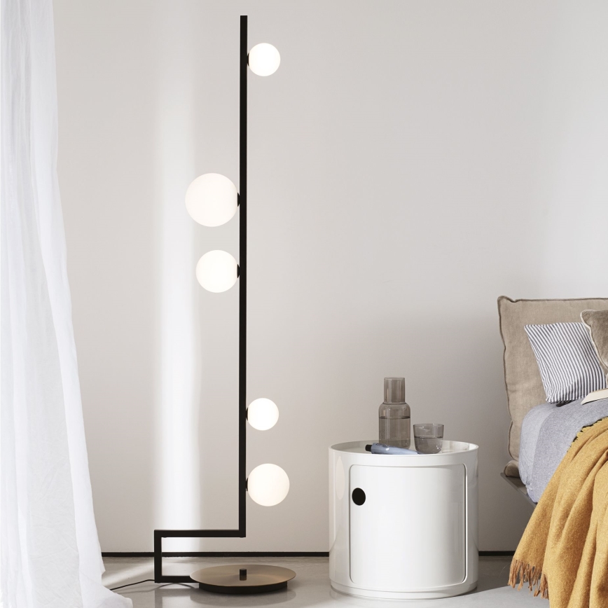 Ideal Lux - LED Podna lampa BIRDS 5xG9/3W/230V crna/zlatna