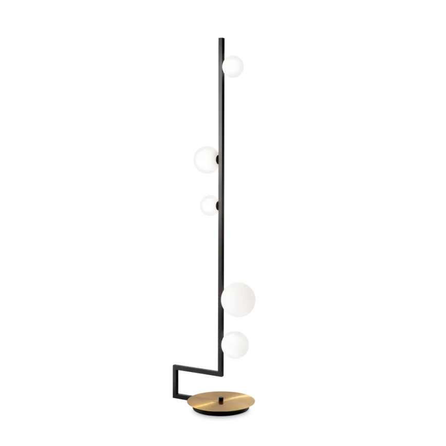 Ideal Lux - LED Podna lampa BIRDS 5xG9/3W/230V crna/zlatna