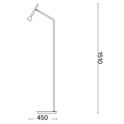 Ideal Lux - LED Podna lampa DIESIS LED/4,5W/230V CRI 95 crna