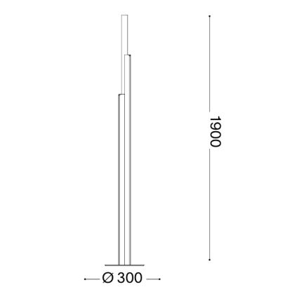 Ideal Lux - LED podna lampa DORICA s mogućnošću prigušivanja 3xLED/33W/230V CRI 90 bijela