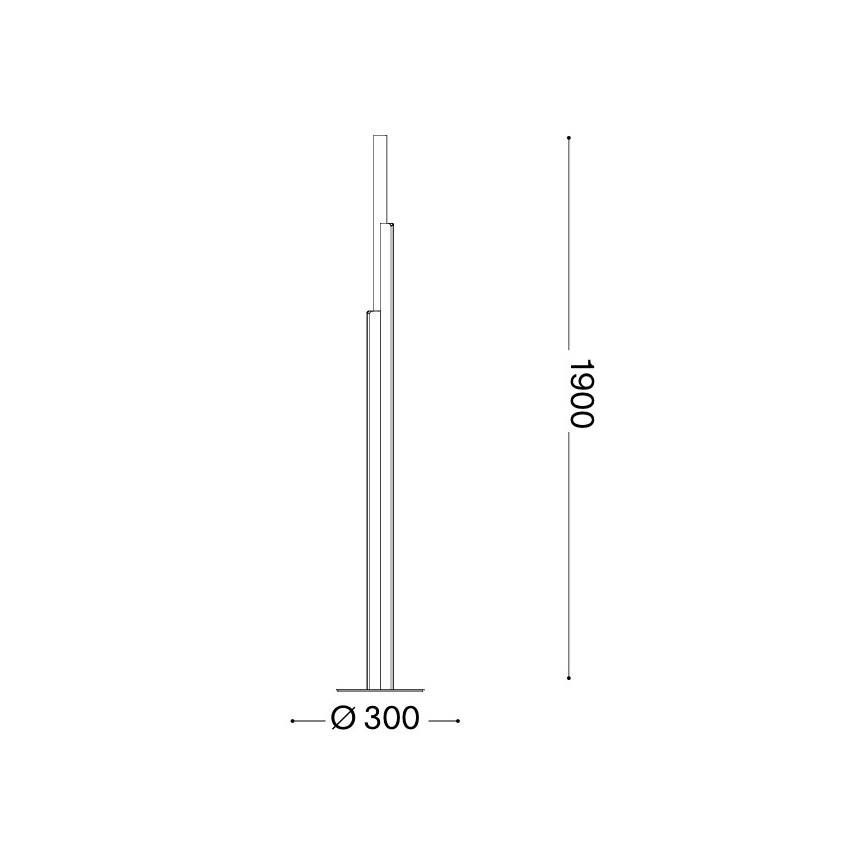 Ideal Lux - LED podna lampa DORICA s mogućnošću prigušivanja 3xLED/33W/230V CRI 90 bijela