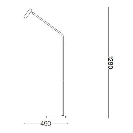 Ideal Lux - LED Podna lampa EASY LED/3,5W/230V CRI 90 crna