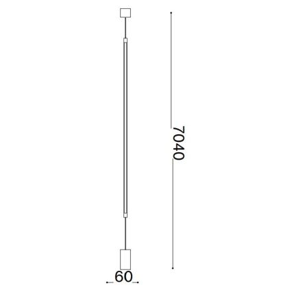 Ideal Lux - LED Podna lampa FILO LED/14W/230V 2700K CRI 90 mesing