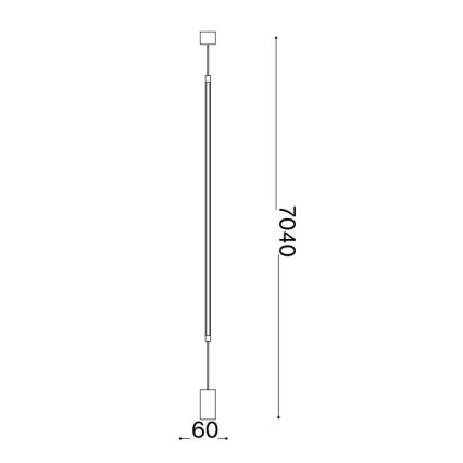 Ideal Lux - LED Podna lampa FILO LED/14W/230V 3000K CRI 90 crna