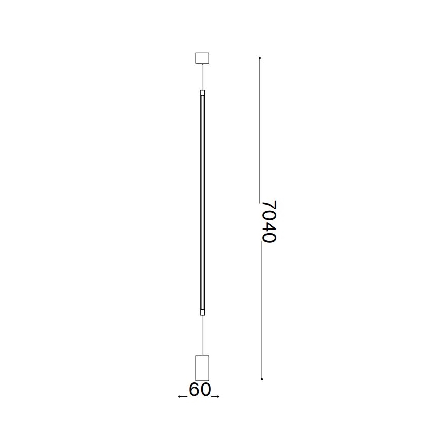 Ideal Lux - LED Podna lampa FILO LED/14W/230V 3000K CRI 90 crna