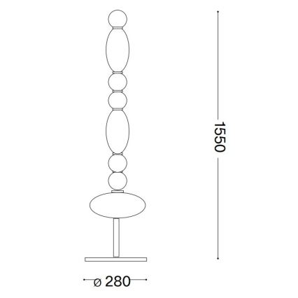 Ideal Lux - LED Podna lampa LUMIERE LED/58W/230V