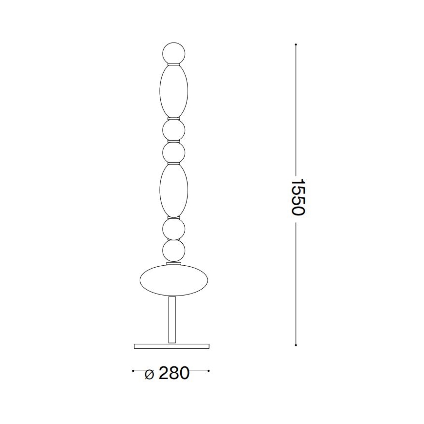 Ideal Lux - LED Podna lampa LUMIERE LED/58W/230V