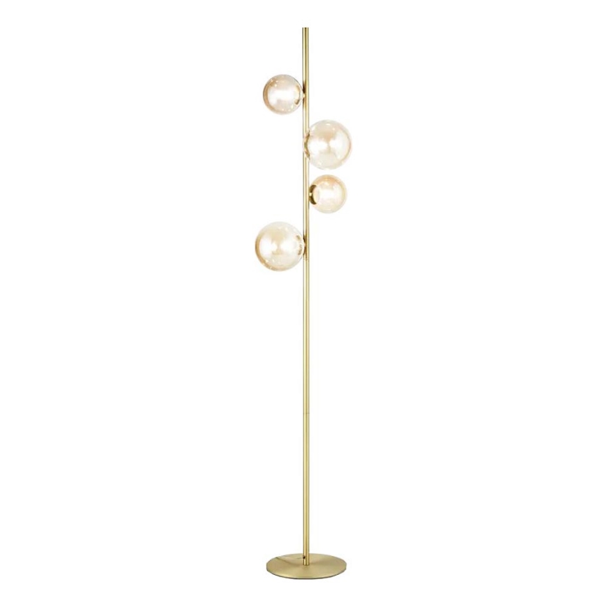 Ideal Lux - LED Podna lampa PERLAGE 4xG9/3W/230V zlatna/dimna