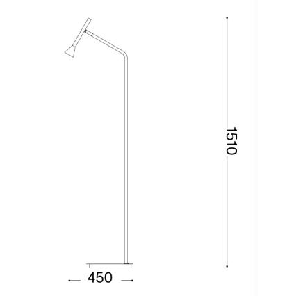 Ideal Lux - LED podna svjetiljka DIESIS LED/4,5W/230V CRI 95 matni krom
