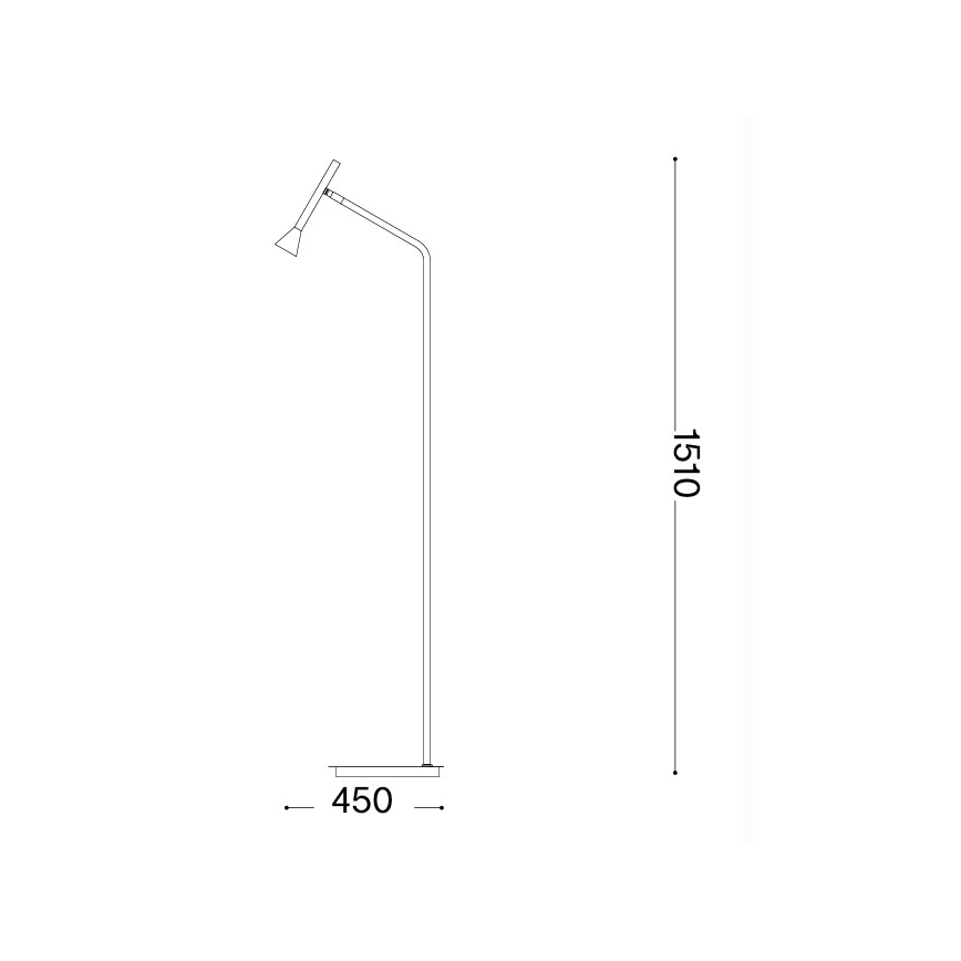 Ideal Lux - LED podna svjetiljka DIESIS LED/4,5W/230V CRI 95 matni krom