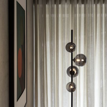 Ideal Lux - LED podna svjetiljka PERLAGE 4xG9/3W/230V crna/dimljena crna