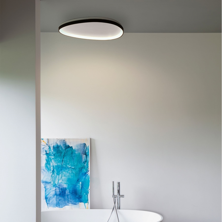 Ideal Lux - LED Prigušiva stropna svjetiljka GEMINI LED/28W/230V pr. 61 cm CRI 90 crna