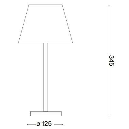 Ideal Lux - LED Prigušiva lampa na dodir LOLITA LED/2,8W/5V 2200 mAh IP54 crna