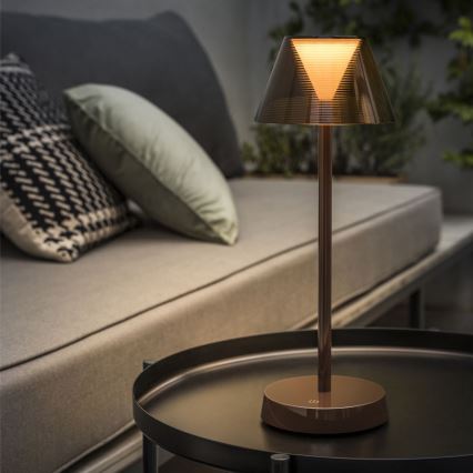 Ideal Lux - LED Prigušiva lampa na dodir LOLITA LED/2,8W/5V 2200 mAh IP54 smeđa