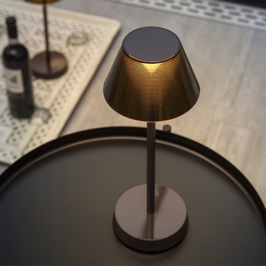 Ideal Lux - LED Prigušiva lampa na dodir LOLITA LED/2,8W/5V 2200 mAh IP54 smeđa