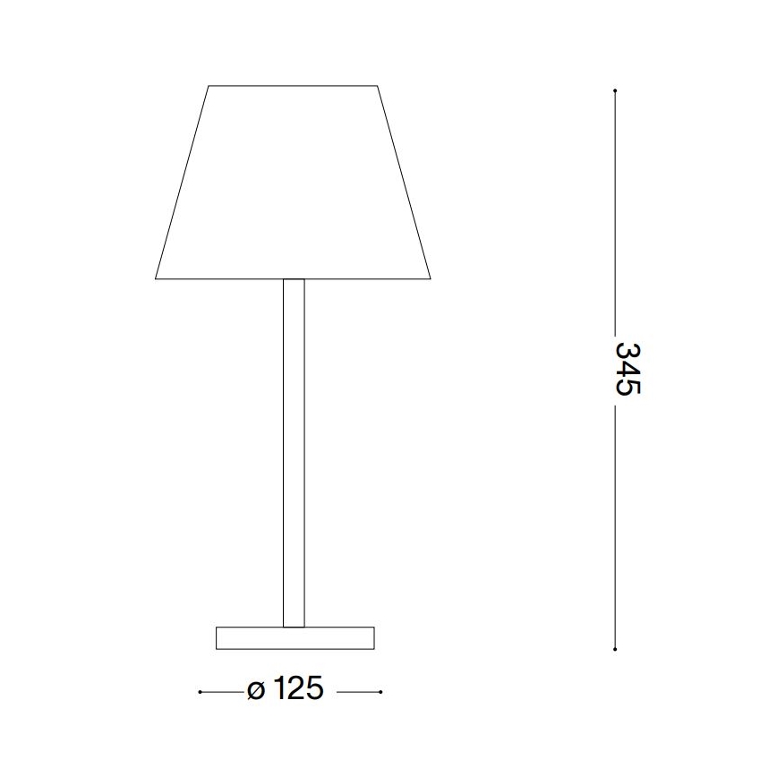 Ideal Lux - LED Prigušiva lampa na dodir LOLITA LED/2,8W/5V 2200 mAh IP54 smeđa
