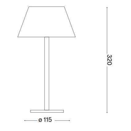 Ideal Lux - LED Prigušiva dodirna vanjska lampa PURE LED/1,5W/3,7V 2200 mAh CRI 90 IP54 crna